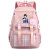 LKY STAR Unisex Blue Lock Zaino con Ciondolo in Peluche e Distintivo Carino Donna Ragazze Grande Capacità per la Scuola Viaggio Casual Backpack per Studenti