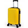 Valigeria.shop Trolley 10 kg Valigia Rigida Bagaglio a Mano 52x32x19 cm 4 Ruote Doppie Rimovibili Girevoli 360° Guscio in ABS Leggero e Resistente Unisex per Viaggi in Famiglia e Lavoro Offerta Mod.1152 (Giallo)