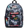 Seven Zaino Scuola Seven Freethink - Rock on Boy Ragazzo - Grigio - Doppio scomparto con LED - Tasca porta borraccia