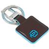 Piquadro PC3757B2/MO Blue Square Portachiavi, Mogano