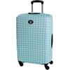 BERTOO XL XXL Coprivaligia da viaggio Coprivaligia Elastico Verde a Pois Lavabile con Chiusura a Cerniera e Fibbia Adatto a 71-75 cm
