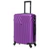 R.Leone Valigia da 1 Fino a Set 4 Trolley Rigido grande, medio, bagaglio a mano e bagaglio EasyJet 45X36X20cm 4 ruote in ABS 9002 (Viola, M Valigia Medio)