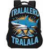 Generic Zaino per bambini Tralalerotralala, borsa da scuola con tasca frontale per animali italiani Brainrot AI per ragazzi e ragazze,Style 6