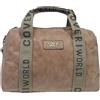 COVERI COLLECTION Borsone Viaggio Uomo Donna Unisex-Borsa a Mano Tracolla Spalla Weekend Capiente PU Pelle-Grande Capacità Sport Palestra Scuola Lavoro-Elegante ART.3544 Marchio COVERI (MARRONE)