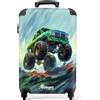 NoBoringSuitcases.com NoBoringSuitcases© Valigia Bambini, Trolley Bambino, | 55x40x20 cm - da Viaggio, Bimbo, Bagaglio a Mano (Camion mostro - Verde)