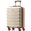 Flight Knight Valigie Rigide in ABS Leggere a 4 Ruote - Bagaglio a Mano Approvato per Oltre 60 Compagnie Aeree Tra Cui Easyjet, Jet2 E Dimensioni Massime per Ryanair (Priorita) 55x40x20cm