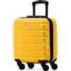 Flight Knight Valigie rigide in ABS leggere a 4 ruote - Bagaglio a mano approvato per oltre 100 compagnie aeree come British Airways, Ryanair e easyJet, valigia da cabina 45x36x20cm