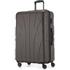 SUITLINE - Valigia rigida, bagaglio da viaggio rigido, TSA, 76 cm, ca. 96 litri, 100% ABS opaco, Titanio o