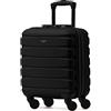 Flight Knight Valigie rigide in ABS leggere a 4 ruote - Bagaglio a mano approvato per oltre 100 compagnie aeree come British Airways, Ryanair e easyJet, valigia da cabina 45x36x20cm
