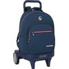 safta El Oca Classic - Zaino grande con ruote, Compact Evoluzione, rimovibile, ideale per bambini di diverse età, comodo e versatile, qualità e resistenza, 33 x 22 x 45 cm, colore blu marino, Blu