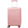 Pierre Cardin Valigia Trolley rigido con rotelle girevoli 55x38x20 Espandibile. (ROSA ANTICO)
