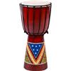 Ciffre Djembe 40 cm - Tamburo Africano in Legno con Pelle di Capra, Dipinto a Mano - Modello a Pois Colorati