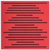 Keyhelm Bass Trap Wave Wood Sagoma Line in Pioppo Verniciato RAL 3020 Rosso Traffico