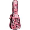 Surwin Borsa Ukulele Soprano Custodia Ukulele 21 23 26 Pollici con Imbottitura Cinghie Regolabile Maniglia per il Trasporto, Imbottitura Spessa e Custodia (21 pollici,fiore rosa)