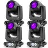 Osusuent Testa Mobile Beam Luci da Palcoscenico 200W, RGBW LED Luci da Festa Focus Elettronico 14 Modelli 10 Colori dmx512 Effetti di illuminazione professionale 18 Prismi Per Festa DJ Discoteca Halloween 4PCS