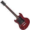 Gear4music Chitarra elettrica mancina Dimensione completa 4/4 rosso