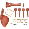 Agatige Kit di Accessori per Violino 4/4, Giuggiola per Violino in Legno di Giuggiola con Pioli per Mentoniera Pezzo di Ricambio per Coda, Cordiera per Violino