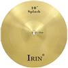 EasyByMall Splash Cymbal, piatti jazz per batteria, 25,4 cm, 25,4 cm, 10, 12, 14, 16 pollici, in ottone, per percussioni Splash Crash, colore oro (25,4 cm)