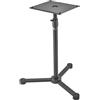 K&M 26722 Base per monitor nero, in acciaio - treppiede - ripiano regolabile in altezza, dimensione 28 x 32 cm, sostiene fino a 35 kg