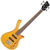 Rocktile TB-4 NHS Traveler E-Bass - Basso Elettrico 4 Corde in Formato Da Viaggio - Corpo: Ontano, Manico: Acero - Tastiera: Technical Ebony - 2 Single Coil Pickup - Natural Honey Stain