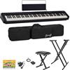 ffalstaff CDP-S110 Piano Digitale 88 Tasti Pesati con borsa semirigida imbottita, stand e panchetta ffalstaff ®, alimentatore originale e pedale, E-Book di melodie celebri per Casio