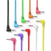 ExcelValley - 10-Pack - Cavi Modulari Mono Patch ad Angolo Retto - 3,5mm 1/8 Eurorack Sintetizzatore [20 cm - 8]
