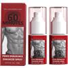 Bamideo Spray da uomo a lunga durata, Men's Spray Long Lasting Delay Spray, Delay Spray for Men, per migliorare la qualità dell'amore (2pcs)