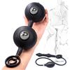 DDCELMIN Plug anale gonfiabile Anello per pene Palla anale con 2 sfere in acciaio Silicone liquido Espansione anale Butt plug con pompa rimovibile Massaggiatore prostata e vagina SM Giocattolo, Nero