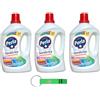 Beni Culinari 3 x Perla Detersivo Lavatrice Multicolor Per Bucato - Detersivo Liquido per Lavatrice 37 lavaggi - 1850 ml + portachiavi Beni Culinari