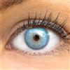 GLAMLENS Lenti a contatto colorate blu Capri Blue - con porta lenti a contatto - blu naturali in silicone idrogel - 2 pezzi - DIA 14,20 - senza correzione 0.00 diottrie lente a contatto