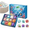 Generico Bath Ball per Bambini | Cofanetto 12 Pezzi Con Bolle Divertenti Rilassanti Naturali,Bagno Salino con Giocattoli all'Interno | Per Pelle Bambini Ragazzi Ragazze Vasca Stanza Da Bagno Casa Interno Ester