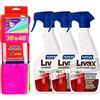 Dc Casa NUNCAS SET 3 PEZZI LIVAX MOBILI&DESIGN DETERGENTE LEGNI LACCATI 500 ML + pacco scorta 5 panni microfibra 30x40cm
