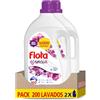 FLOTA | Detersivo liquido Smacchiatore anche in acqua fredda per lavatrice | Biancheria bianca e colorata | Fragranza essenza | 2x100 lavaggi | Formato familiare