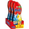 Pril Excellence Duo Gel, Detersivo lavastoviglie Gel, azione sciogligrasso, con limone, Formato da 3 Confezioni da 30 Lavaggi, totale 90 lavaggi