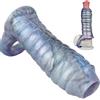 FJUJMLAN Manicotto per pene realistico con drago con anello per testicoli Manicotto per pene in silicone Monster Dildo Estensore per l'ingrandimento del pene Stimolazione del punto G Polsini per pene