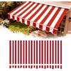 HOUKOIKBUG Telo di Ricambio per Tenda da Sole Tessuto di Ricambio per Tenda da Esterno Tessuto Impermeabile in Poliestere, Protezione UV(Red,10x6.5ft/300x200cm)