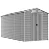 vidaXL Casetta da Giardino Grigio Chiaro 191x385x198 cm in Acciaio zincato