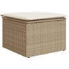 vidaXL Sgabello Giardino con Cuscino Beige 55x55x37 cm in Polyrattan