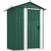 vidaXL Capanno da Giardino Verde 126x97,5x177 cm Acciaio Zincato