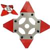 TANIASHOP Disco per Decespugliatore Universale con 4 Lame Seghettate Diametro Taglio Ø250mm Foro 25,4mm ad Alta Efficienza per Il Taglio di Erba, Arbusti, Rovi e Spine