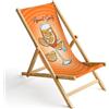 Ferocity Sedia a Sdraio Pieghevole in Legno Lettino da Giardino Poltrona Relax con Rivestimento Intercambiabile Motivo Spritz [119]