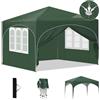 Laneetal Gazebo Pieghevole Pergola da Giardino Pop-up con Pareti 3x3m Verde