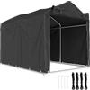 Outsunny Tenda da garage, impermeabile, con porta a rotelle, resistente ai raggi UV, per la casa, per attrezzi, per terrazze, giardino, 220 x 157 x 165 cm, colore nero