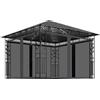 vidaXL Gazebo con Zanzariera e Luci LED 3x3x2,73 m Antracite