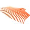 Aqbau® Scopa rastrello per foglie in plastica rastrello da giardino senza manico larghezza 39 cm scopa rastrello arancione