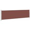vidaXL Tenda da Sole Laterale Retrattile per Patio Privacy Automatica Schermo Parasole Frangivento 140x500 cm in Tessuto PU Marrone Telaio in Ferro