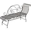 CLP Panca da Giardino Karma, Chaise Longue Romantica in Stile Liberty con Decorazioni Ornamentali, per Giardino e terrazza, Fino a 160 kg, Colore:Bronzo