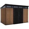 Keter Casetta da Giardino Pent 11x7 Venetian, Effetto Legno Naturale a Doghe, 7,4 m², 340x218x226H cm