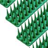 Konzept 11 Dissuasore per piccioni, 3 metri (6 pezzi x 50 cm, altezza 3 cm), in plastica resistente ai raggi UV, colore verde, resistente alle intemperie, sistema a scatto, protezione per uccelli a 3 file