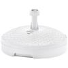 mille idee Base Supporto per Ombrellone da Giardino Stile Rattan in Plastica Bianca lt.17 cm.45x10h